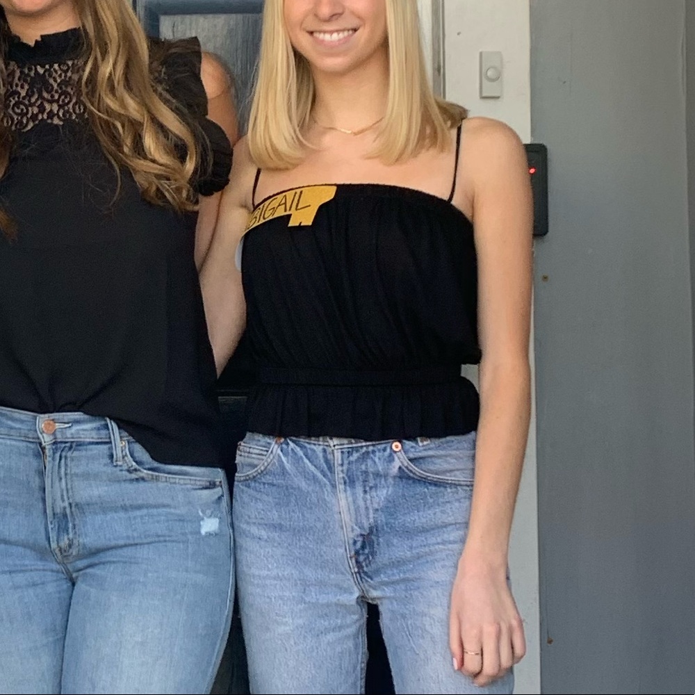 Reformation black blouse